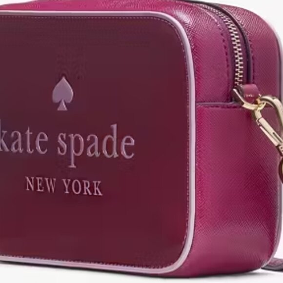 Kate Spade Oh Snap Mini Camera Bag - Dark Raspberry Multi - Picture 2 of 8